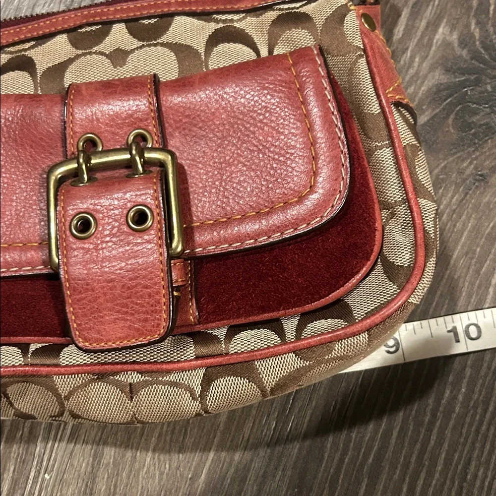 Vintage Y2K Coach Brown and Tan‎ Leather Bag